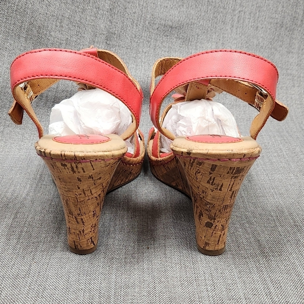 b.o.c Floral High Wedge Strap Sandals. Size 10 - Picture 6 of 12